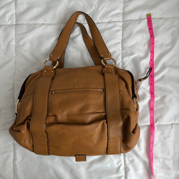 MICHAEL Michael Kors Multi Pocket Brown Leather Shoulder Bag Tote Hobo Camel - Picture 8 of 14